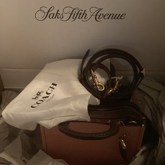 NWT AuthenticCoach Rogue 17 and 1941 suede and glove tanned mini rogue bag charm - Picture 5 of 5